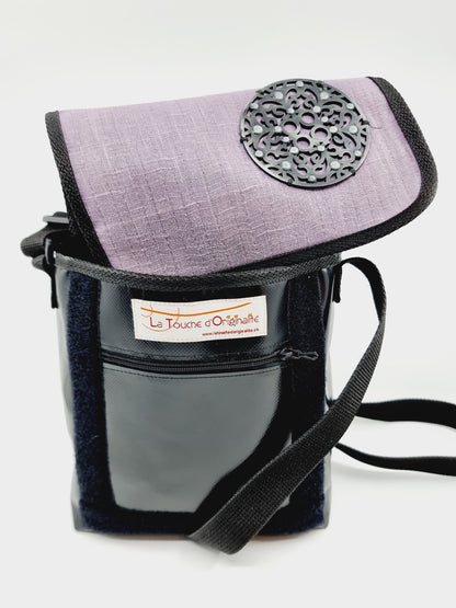 Sac bandoulière en bâche - Lilas