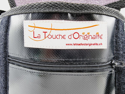 Sac bandoulière en bâche - Lilas