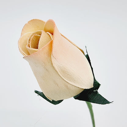 Rose en copeaux de bois (8 pcs) - pêche