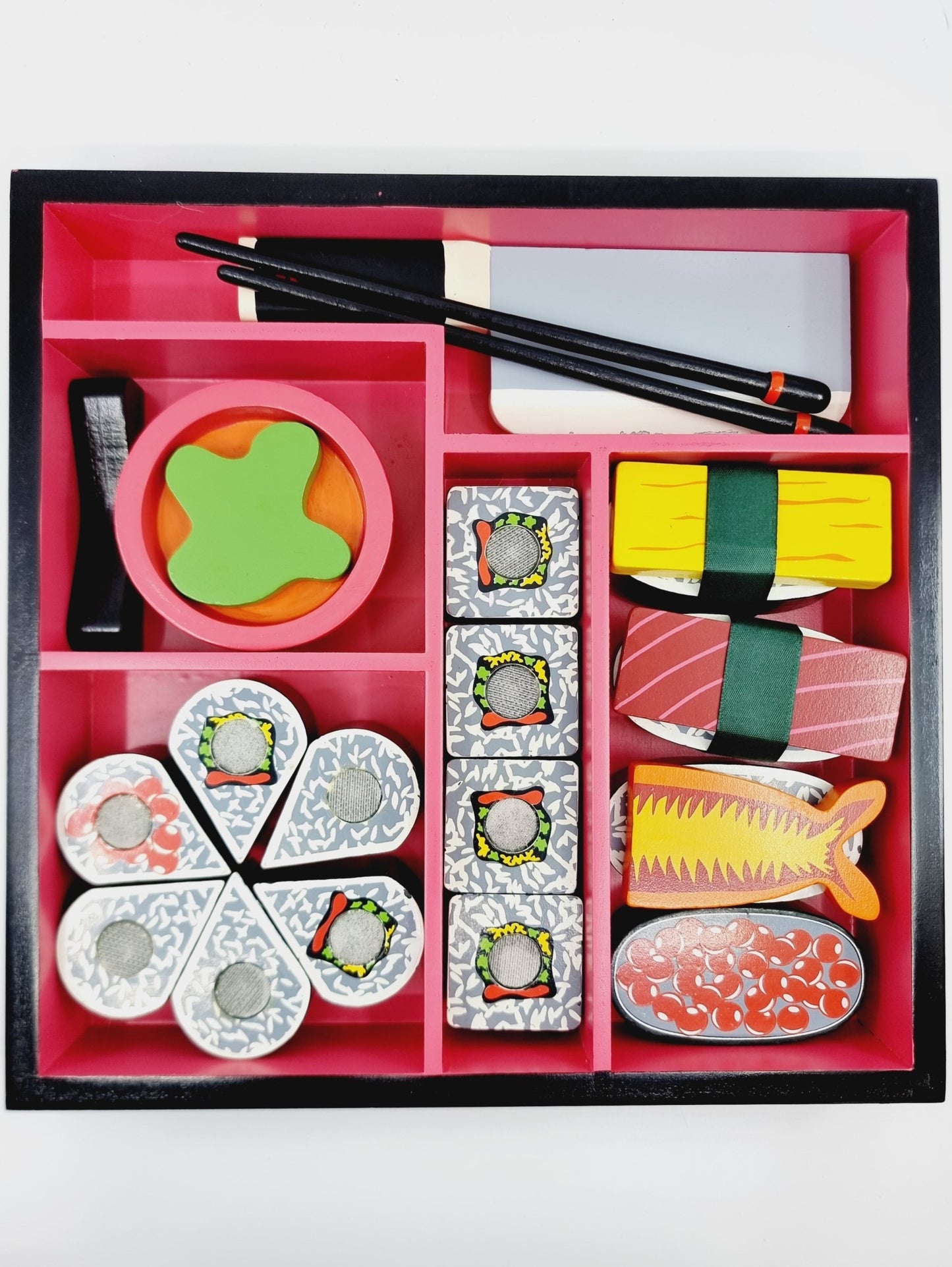 Jeu de sushis en bois (24 pièces)