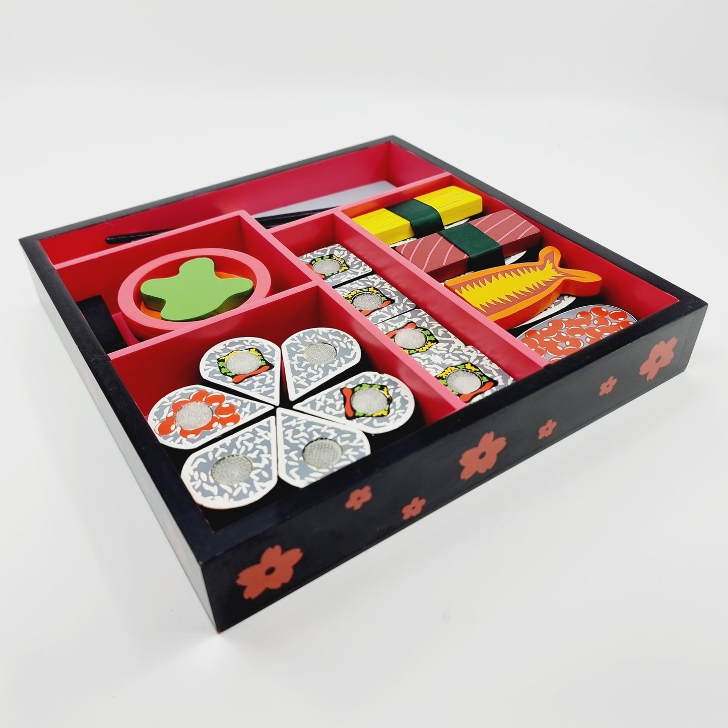 Jeu de sushis en bois (24 pièces)