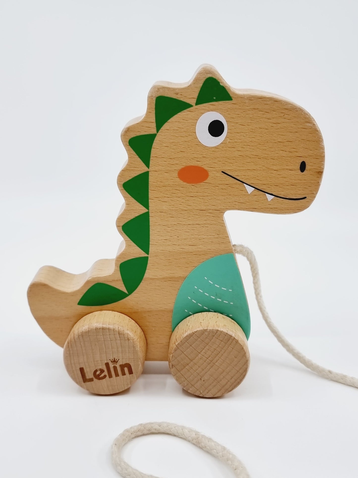 Théo le dino en bois à promener