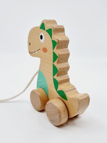 Théo le dino en bois à promener