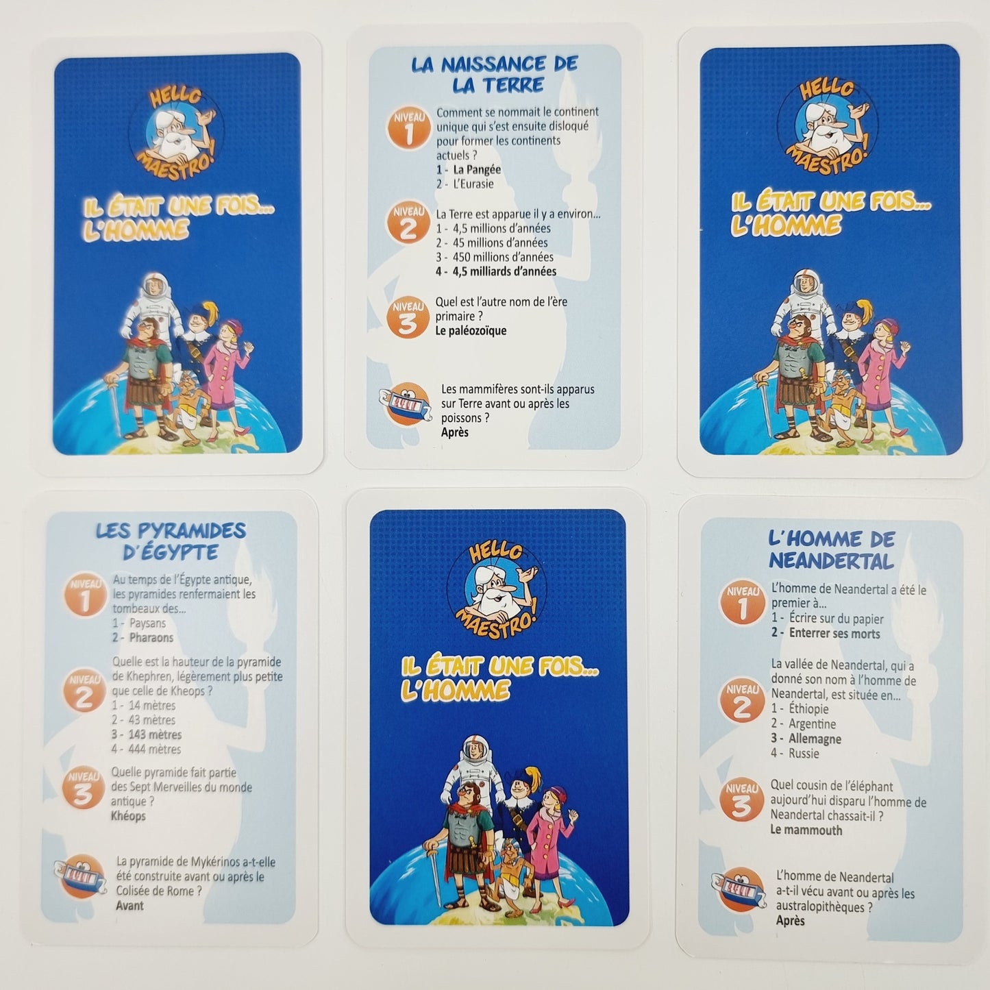 Il était une fois… L’Homme – Jeu de questions