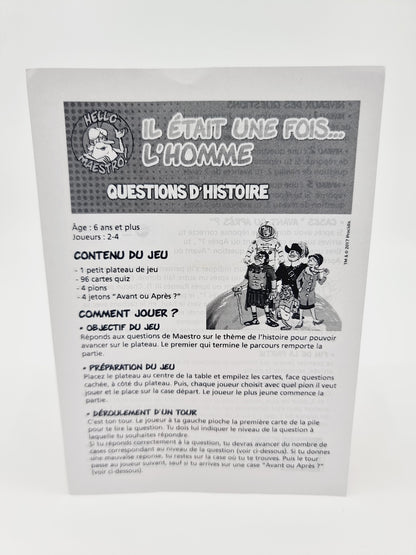 Il était une fois… L’Homme – Jeu de questions