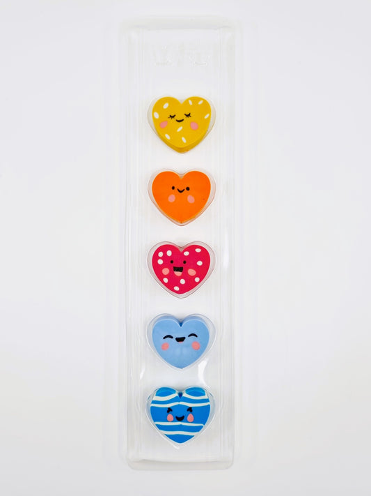 Gomme coeur (5 pièces)