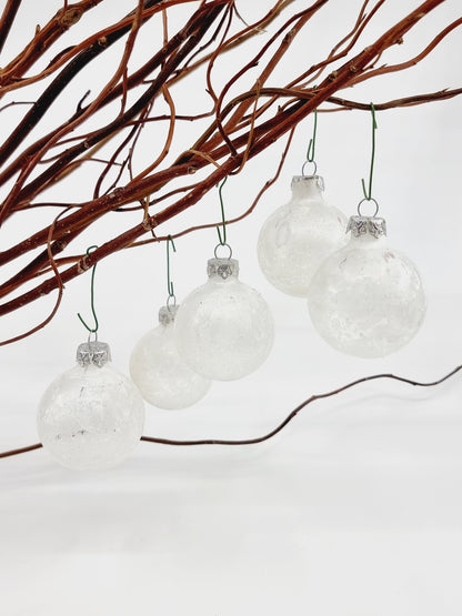 Boule de Noël en verre - Flocon (6 pièces)
