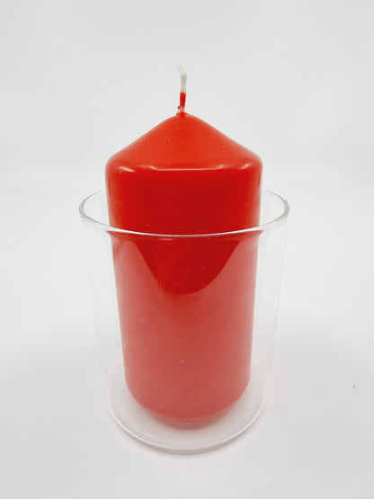 Lanterne cuivrée avec bougie cuivrée - Coeur