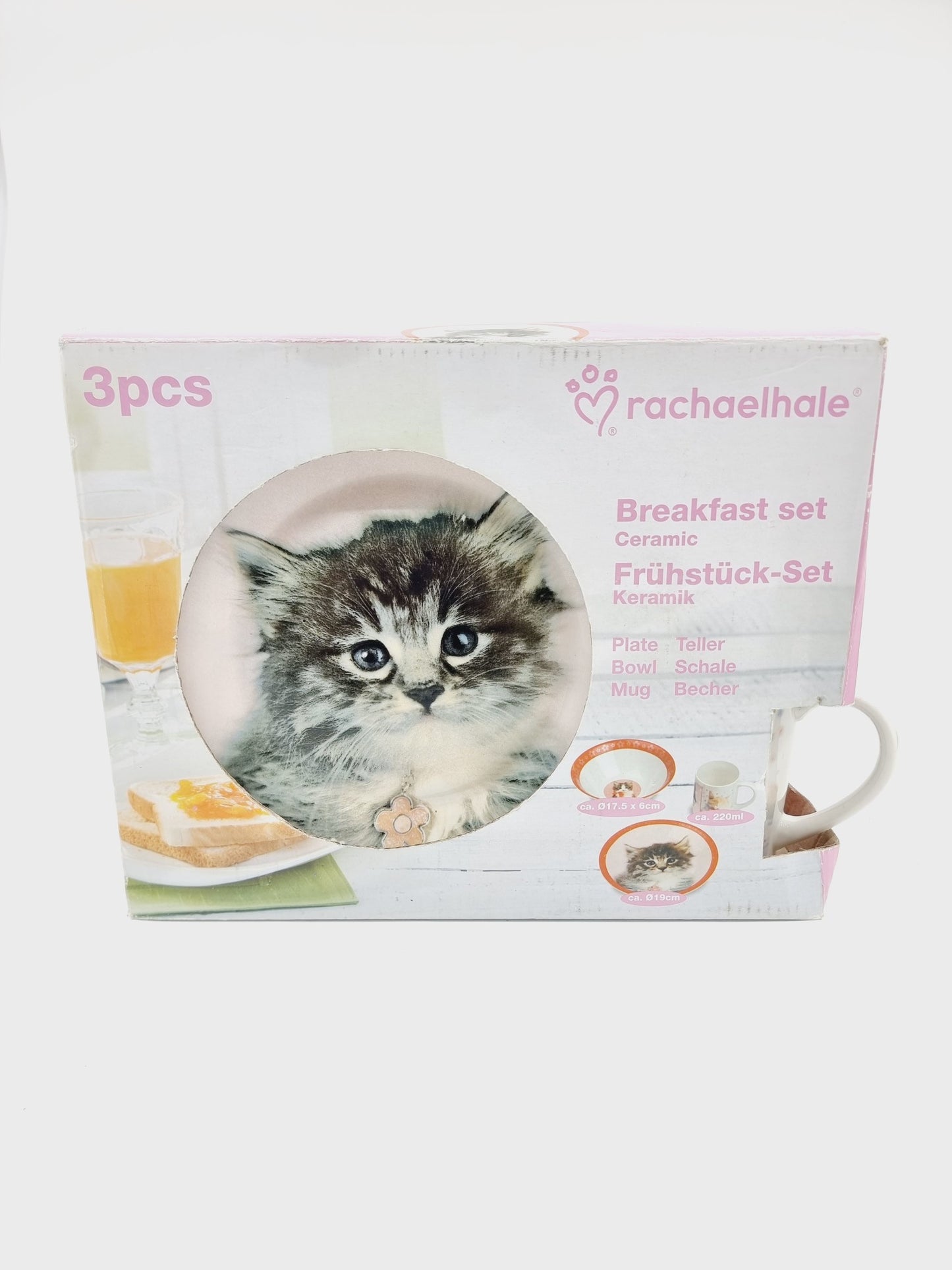 Kit petit-déjeuner en céramique - Cat (3 pièces)