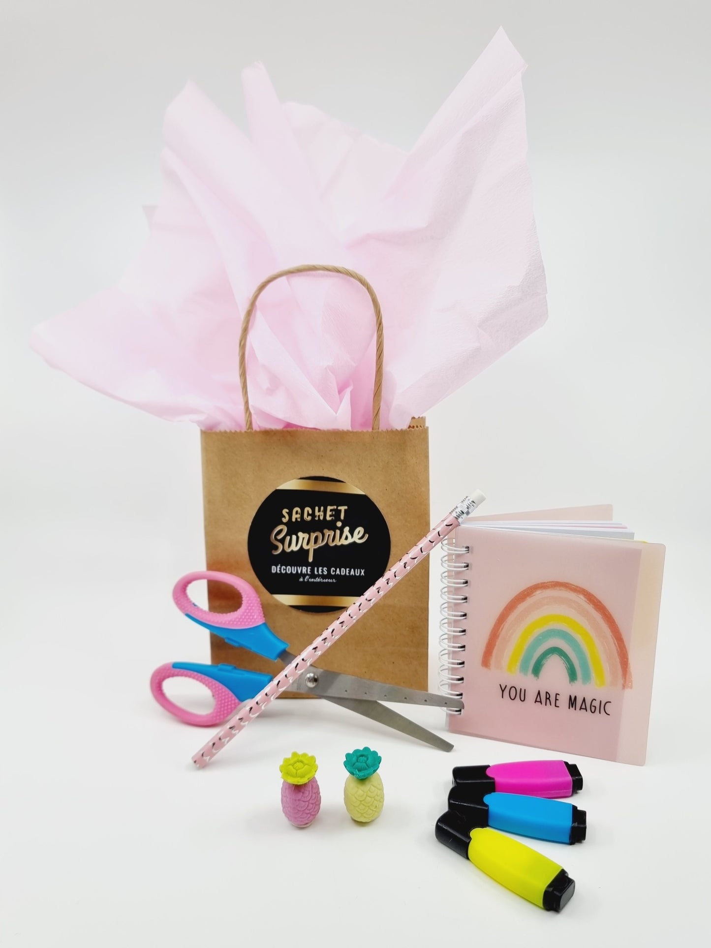 Sachet surprise papeterie pour enfants - Fille