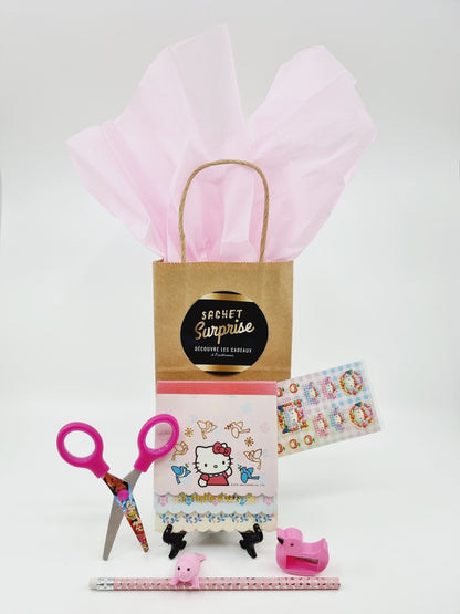 Sachet surprise papeterie pour enfants - Fille