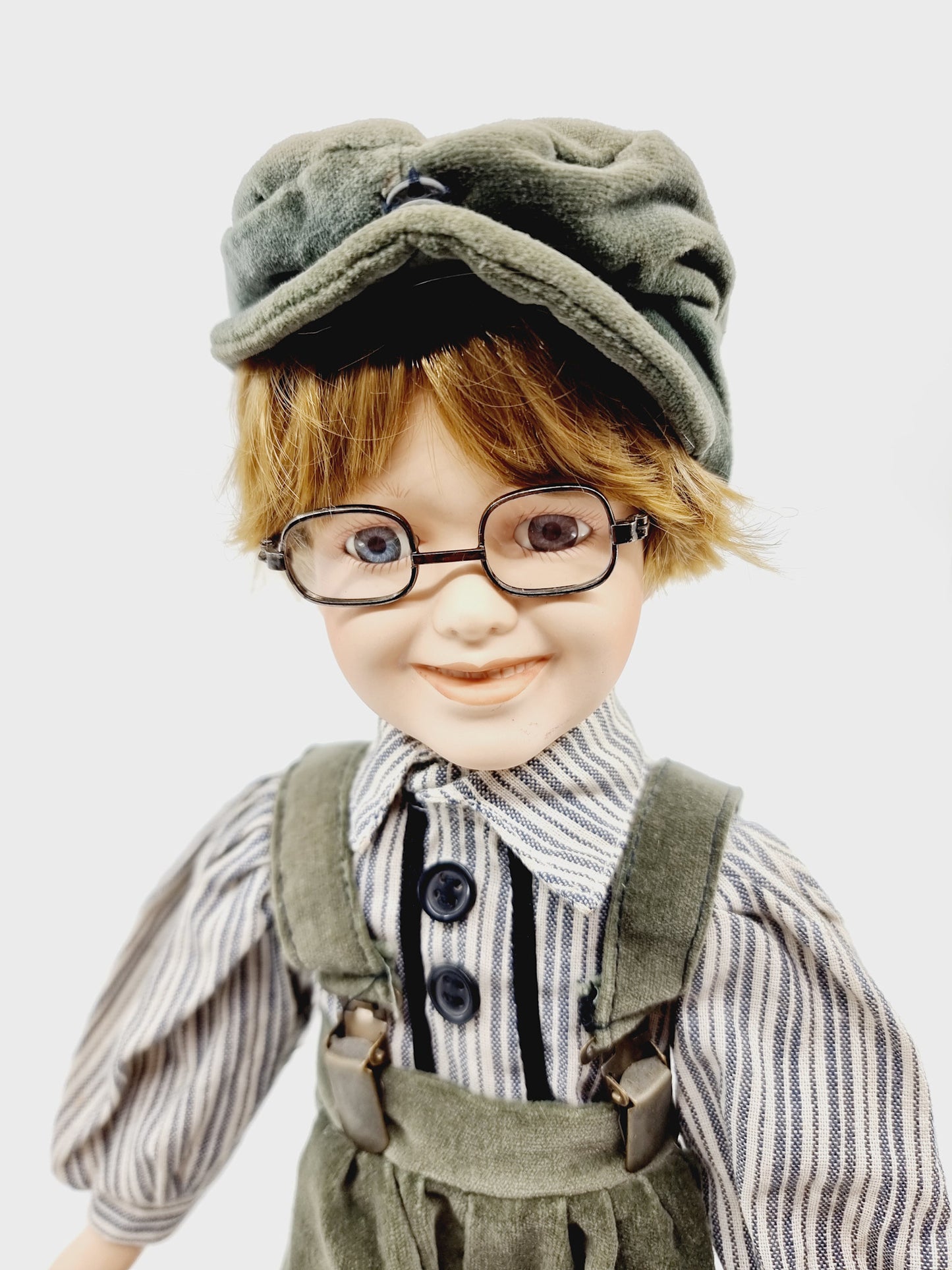 Couple de poupée en porcelaine – Émile et Clémence - style rétro champêtre des années 1920