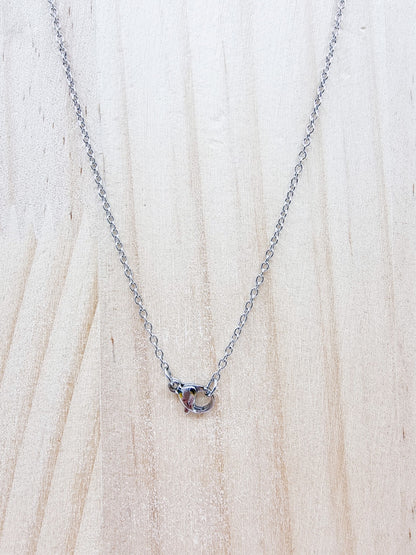 Collier coeur à fioriture - Unakite