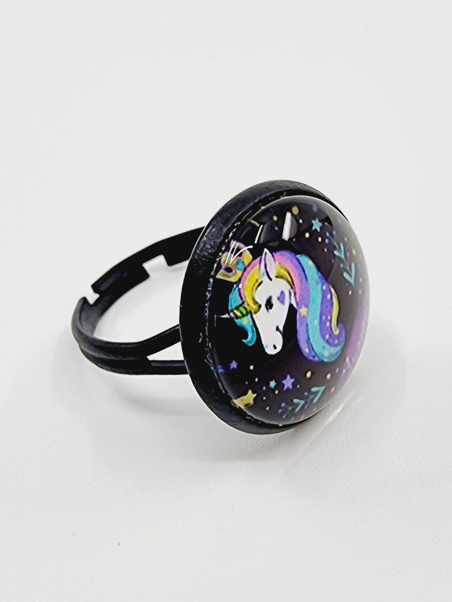 Bague cabochon - Licorne (SIZE : 14)
