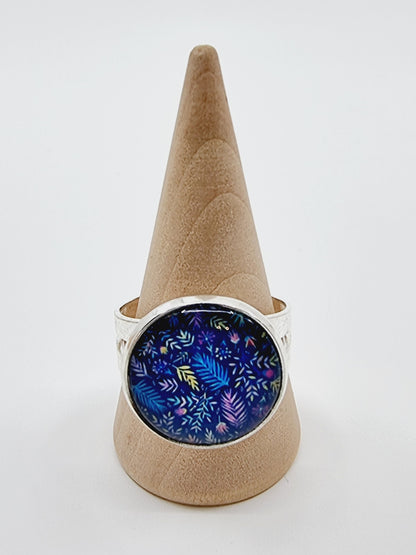 Bague cabochon - Nature bleue (SIZE : 21)