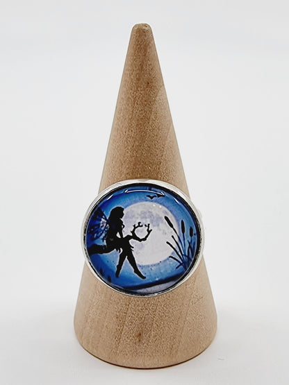 Bague cabochon - La Fée de la Lune (SIZE : 14)