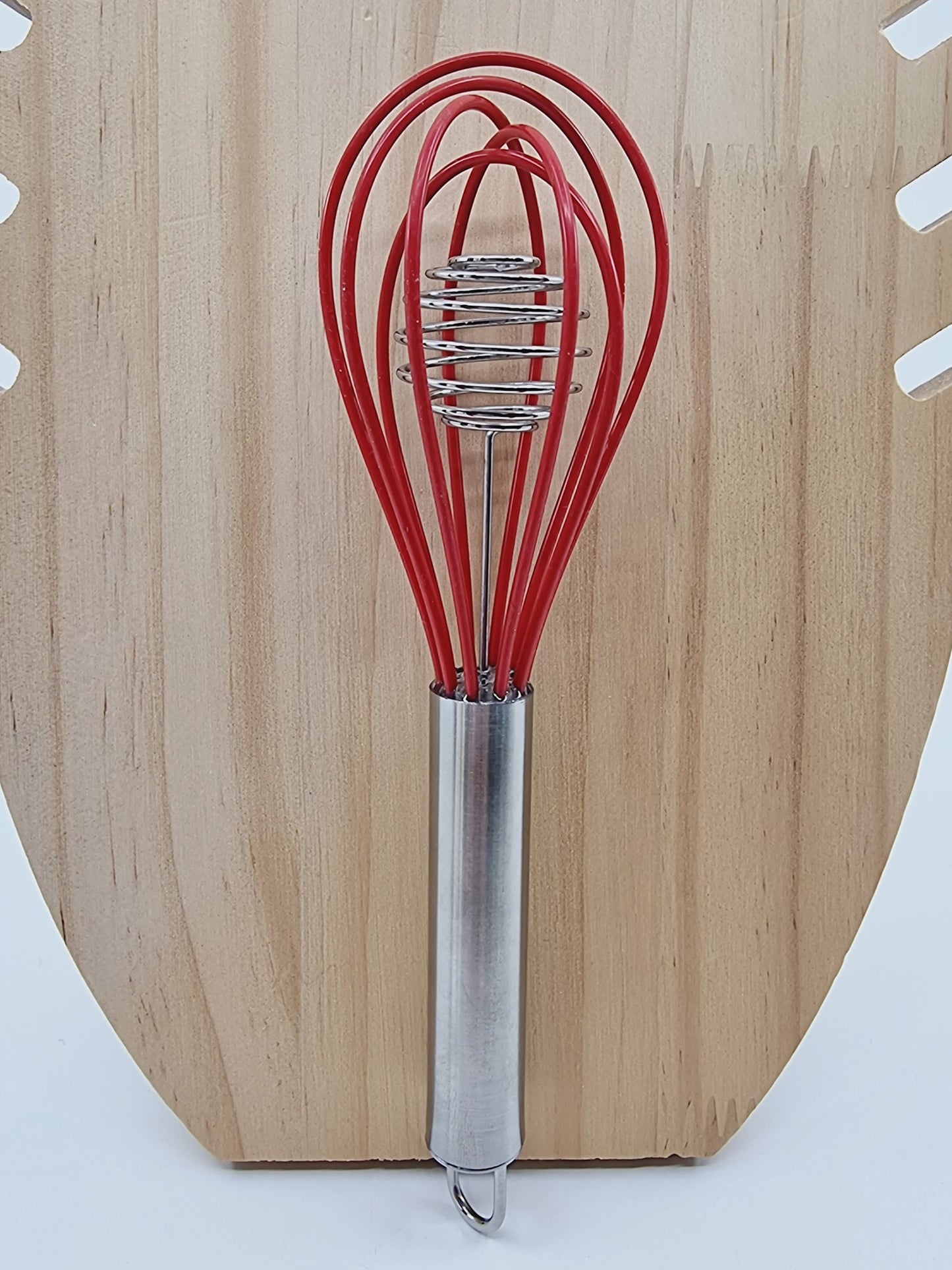 Fouet en acier inox - rouge