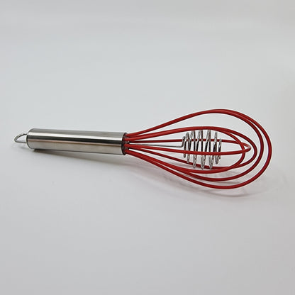 Fouet en acier inox - rouge