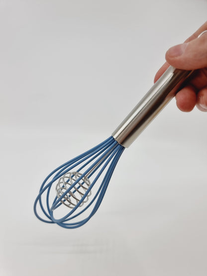Fouet en acier inox - bleu