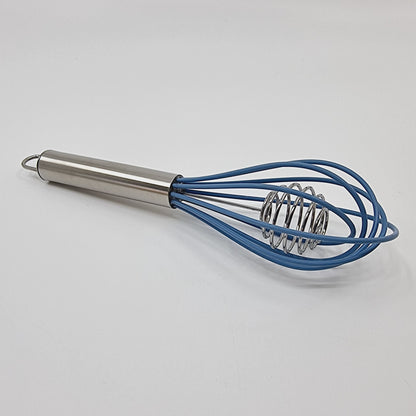 Fouet en acier inox - bleu