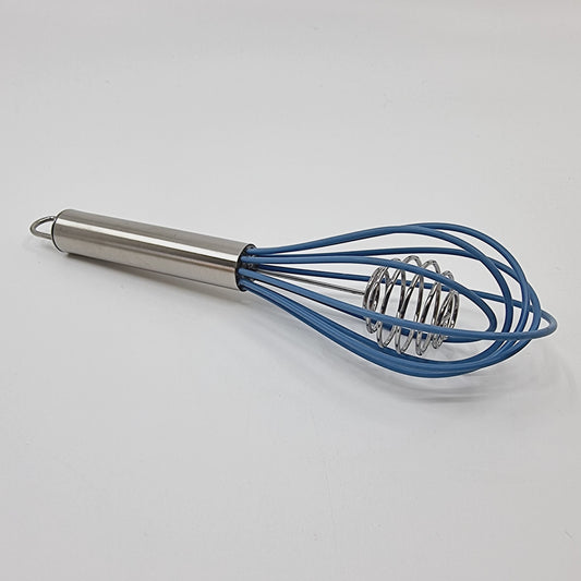 Fouet en acier inox - bleu