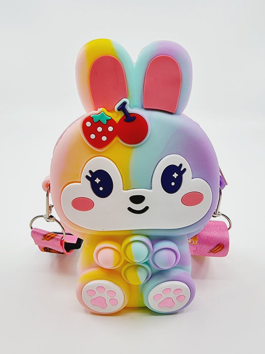 Sac lapin Pop It - rainbow