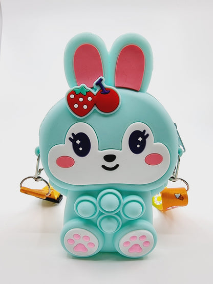 Sac lapin Pop It - turquoise
