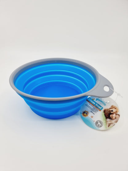 Gamelle pliable pour animaux - bleu