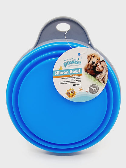 Gamelle pliable pour animaux - bleu