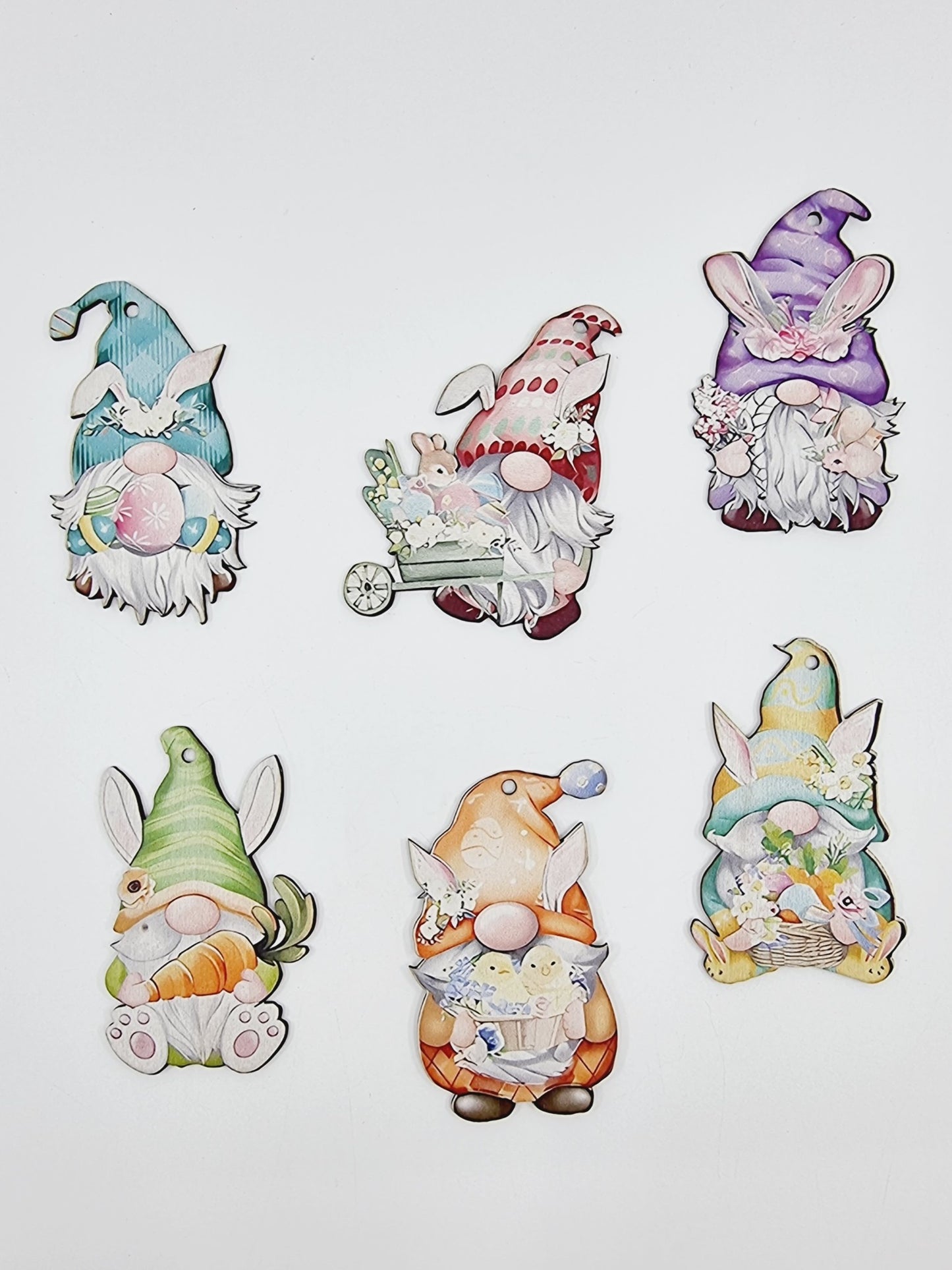 Lutin de Pâques à supendre - Modèle 2 (6 pièces)