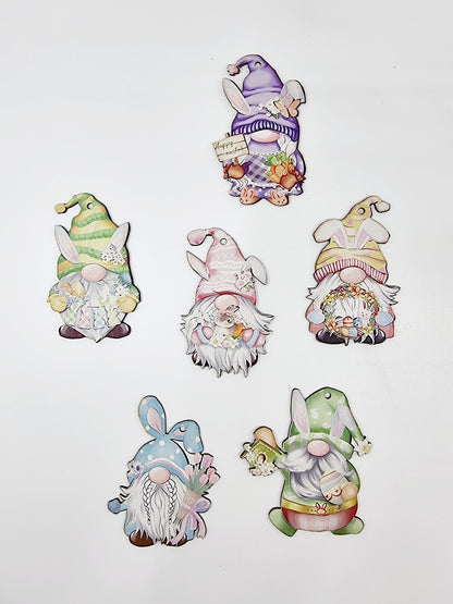 Lutin de Pâques à supendre - Modèle 1 (6 pièces)