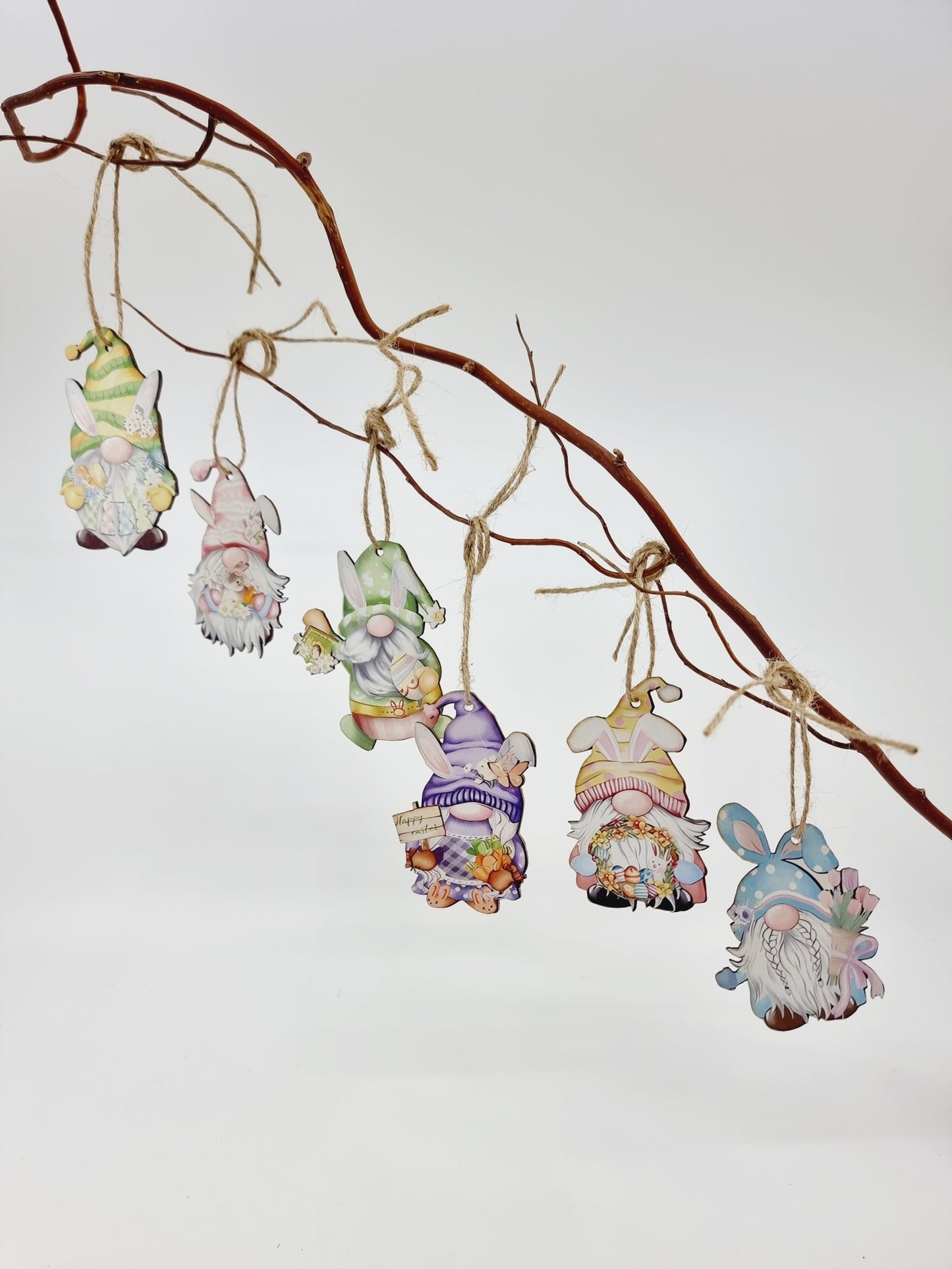 Lutin de Pâques à supendre - Modèle 1 (6 pièces)