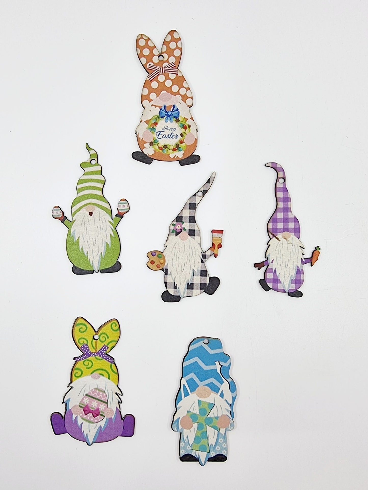 Lutin de Pâques à supendre - Modèle 3 (6 pièces)