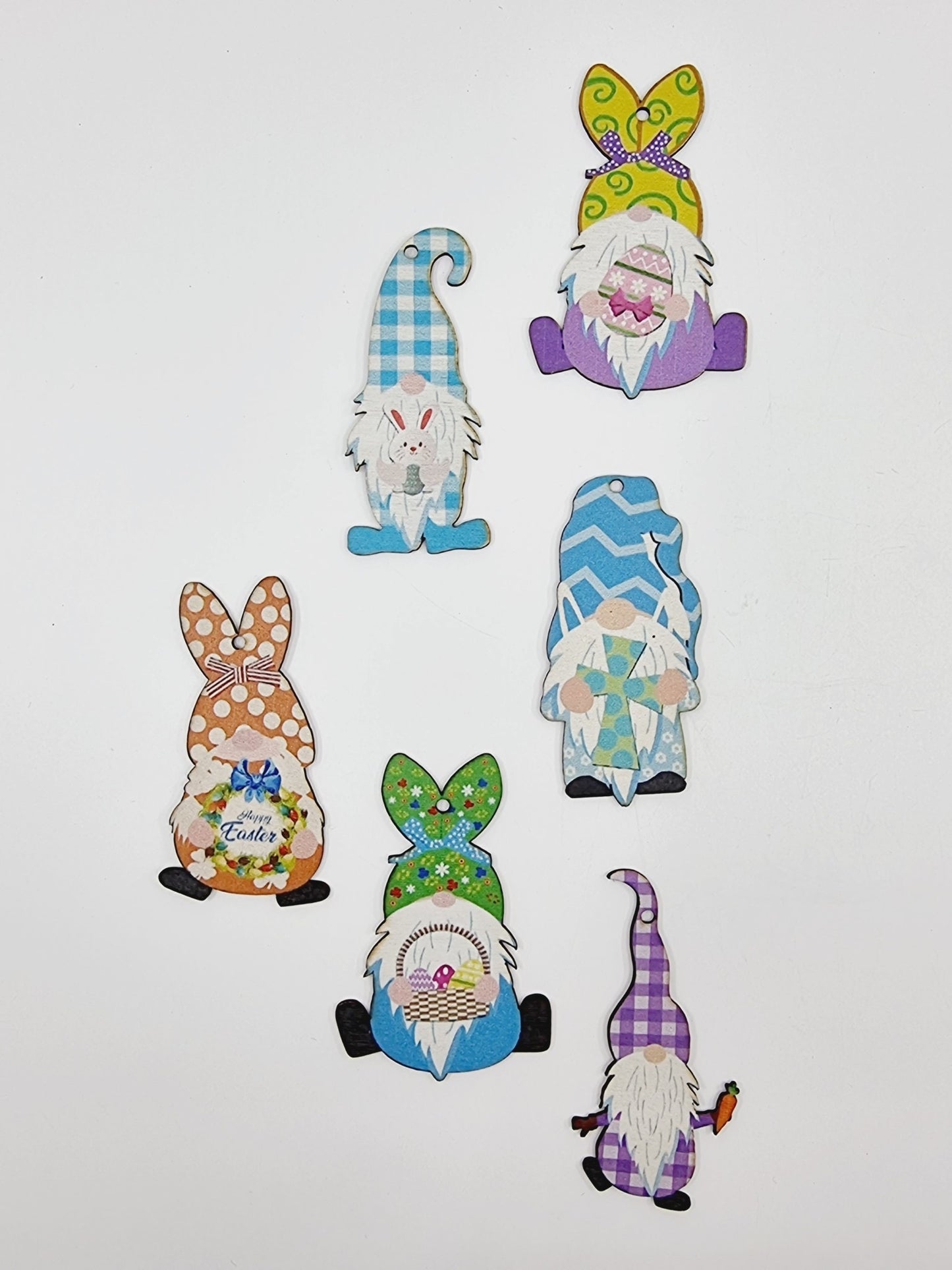 Lutin de Pâques à supendre - Modèle 4 (6 pièces)