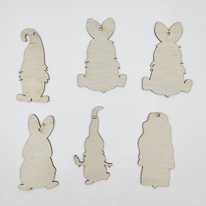 Lutin de Pâques à supendre - Modèle 4 (6 pièces)