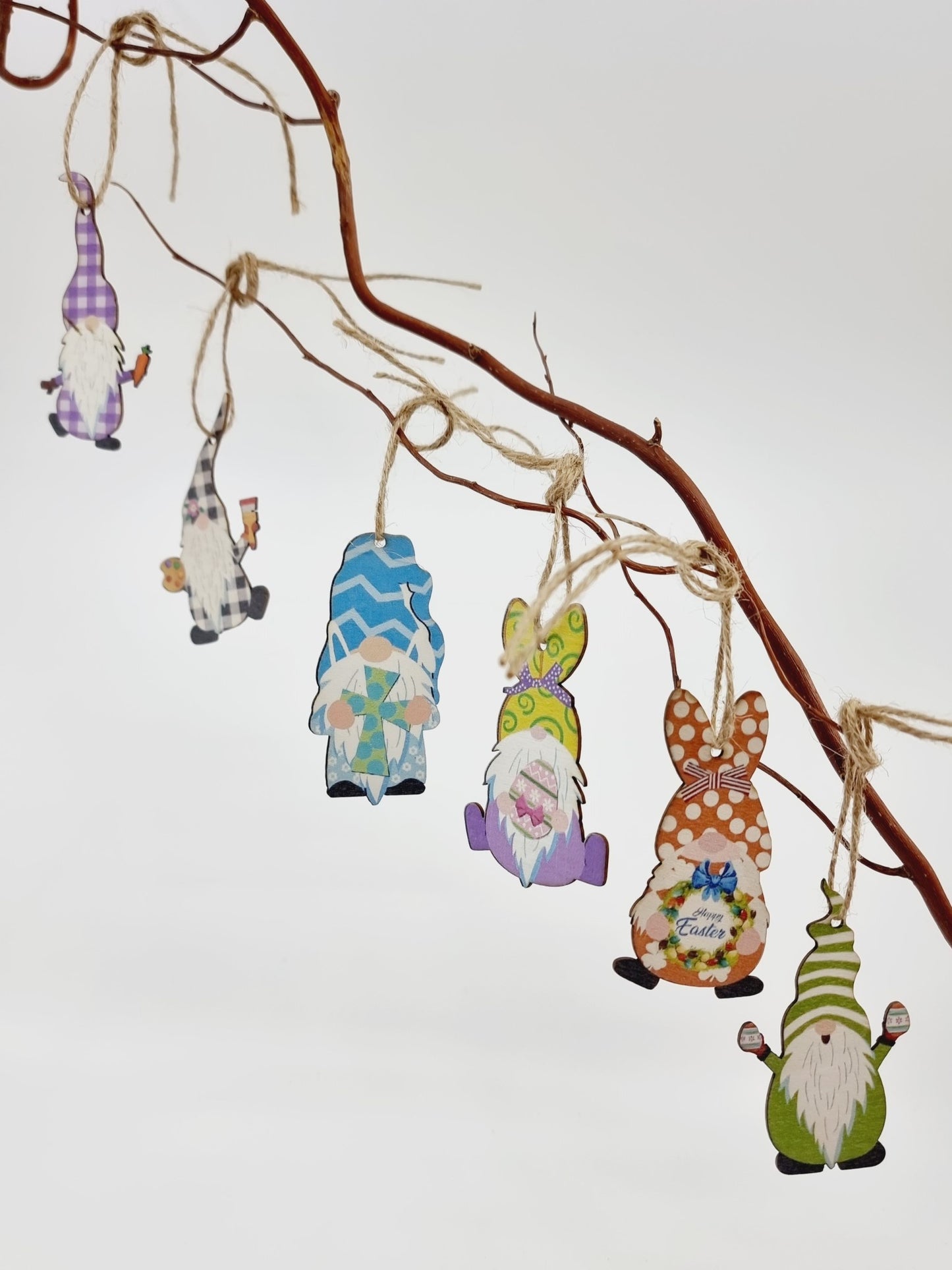Lutin de Pâques à supendre - Modèle 3 (6 pièces)