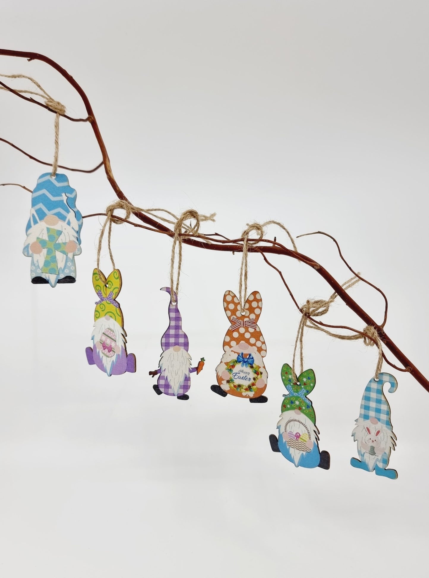 Lutin de Pâques à supendre - Modèle 4 (6 pièces)