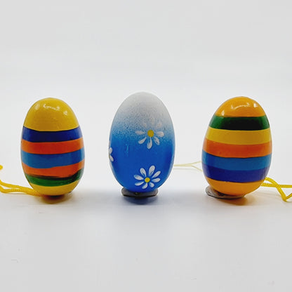Oeuf en bois, peint à la main (10 pièces)