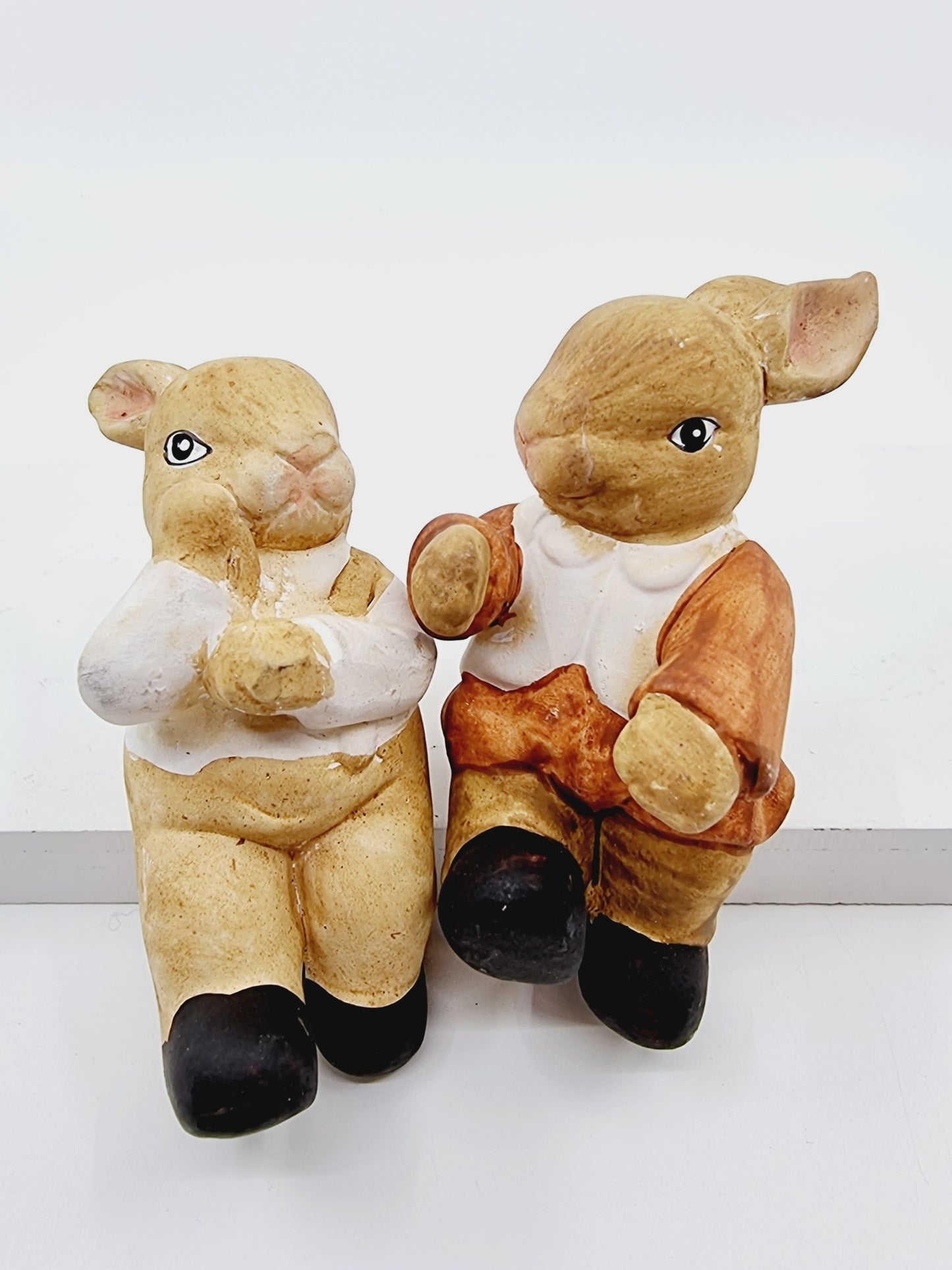 Bibelot - Lapin pour pot de fleurs (2 pièces)