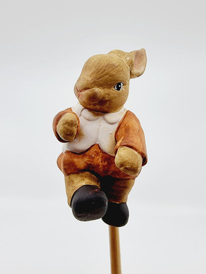 Bibelot - Lapin pour pot de fleurs (2 pièces)