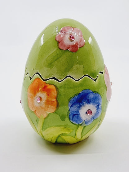 Bonbonnière oeuf en faïence