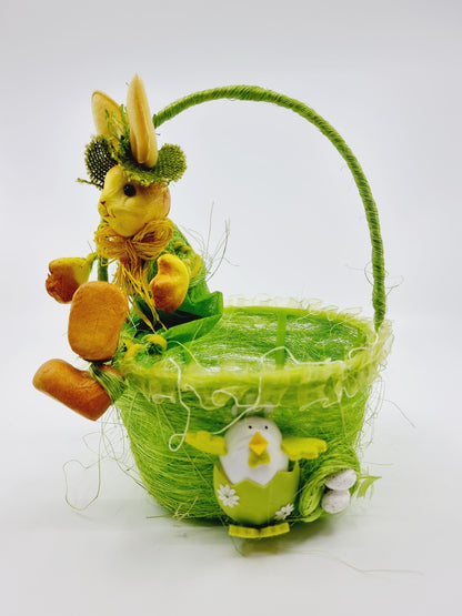 Panier de Pâques avec lapin