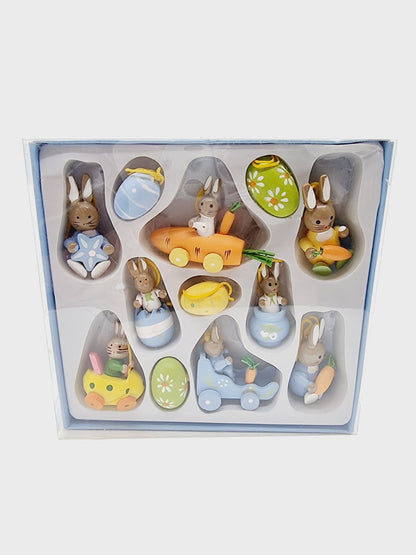 Décoration de Pâques à suspendre - Bleu (12 pièces)