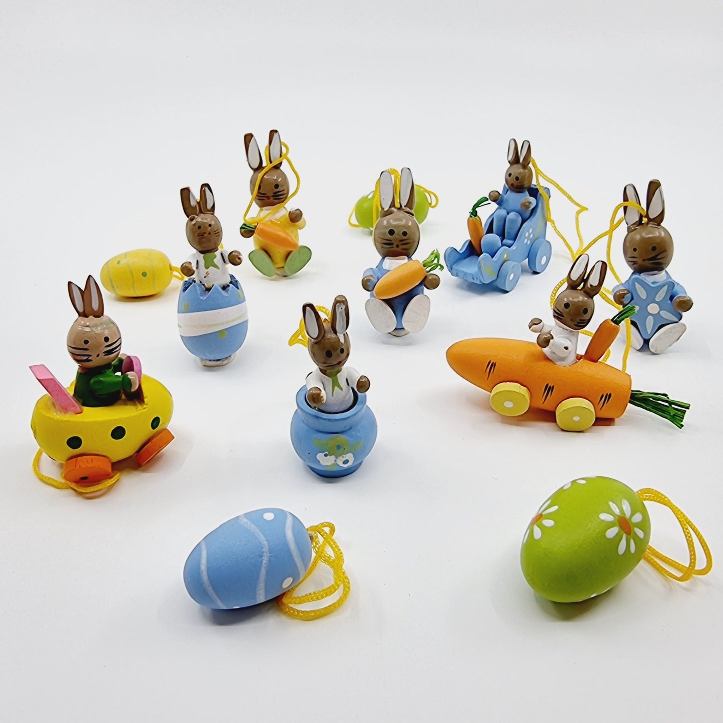 Décoration de Pâques à suspendre - Bleu (12 pièces)