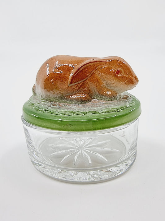 Bonbonnière lapin en verre