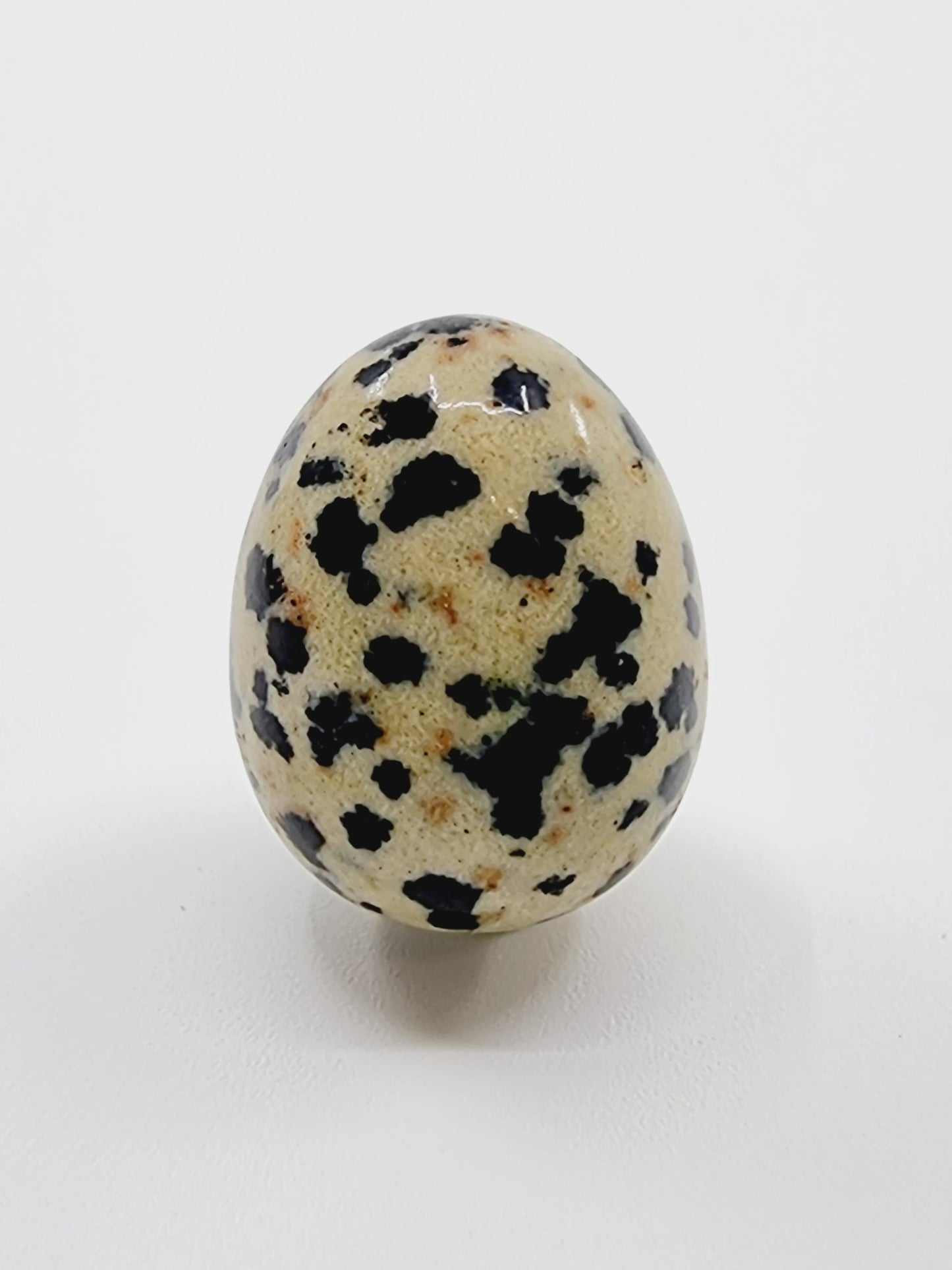 Oeuf en pierre naturelle - Jaspe dalmatien