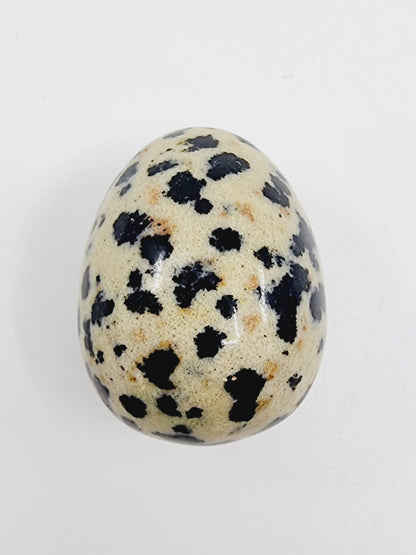 Oeuf en pierre naturelle - Jaspe dalmatien