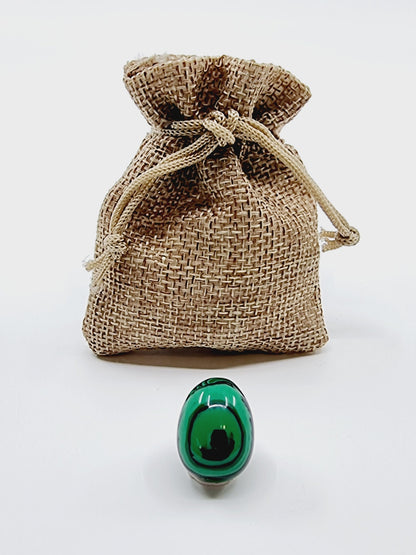 Oeuf en pierre naturelle - Malachite