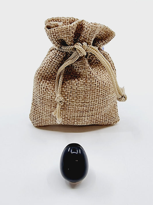Oeuf en pierre naturelle - Obsidienne