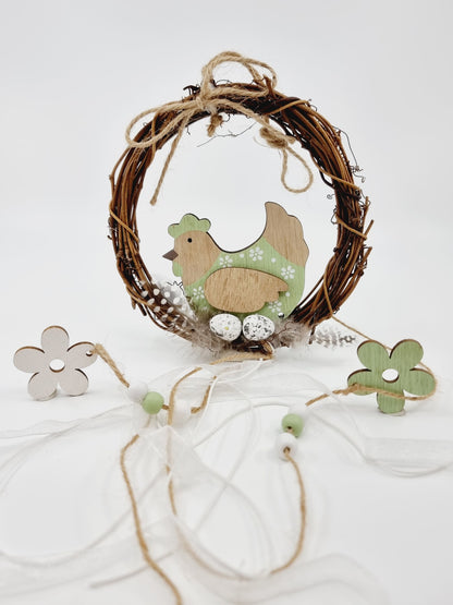 Guirlande de Pâques - Poule et ses oeufs